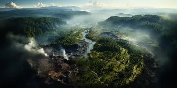 a river running through a forest