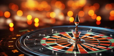 a close up of a dart board