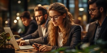 a person looking at her phone