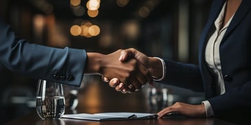 a close-up of a handshake