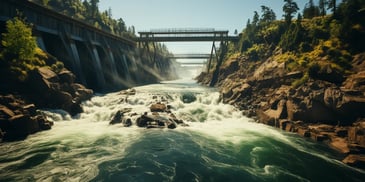 a bridge over a river