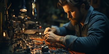 a person working on a computer