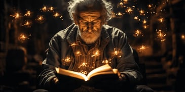 a person reading a book