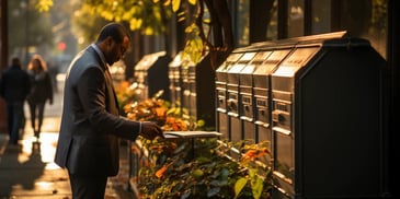 a person looking at a document