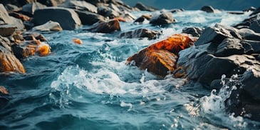 a river flowing over rocks